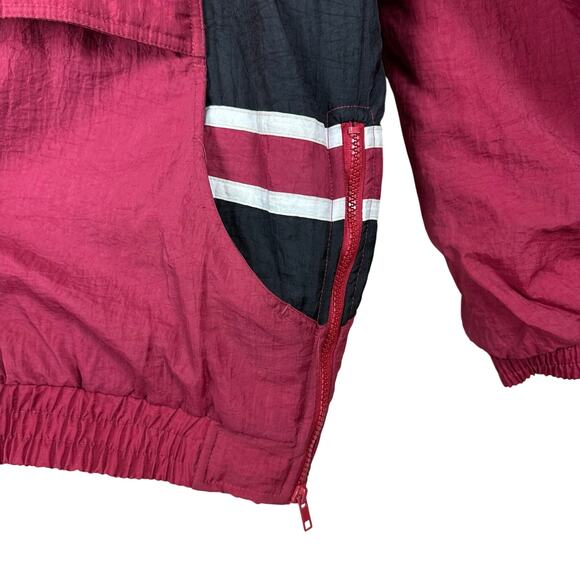 Vintage Reebok SF 49ers Retro Puffer Jacket Insulated Big Logo NFL Red M - Picture 6 of 8